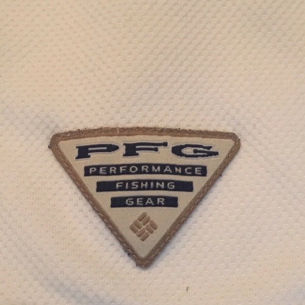 PFG Columbia Golf Shirt White Extra Large